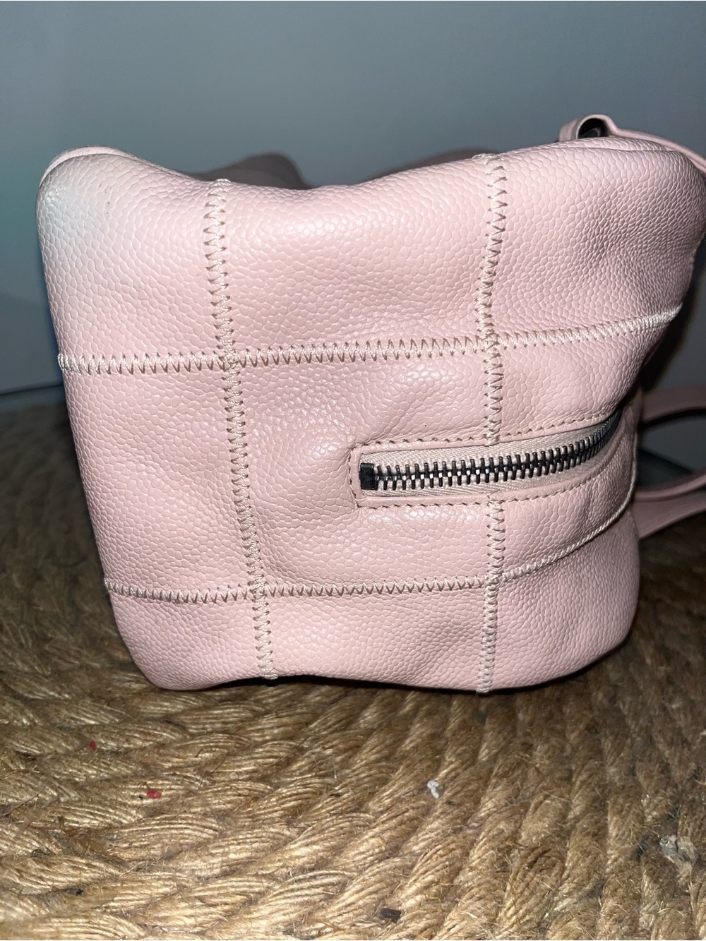 CHANEL Blush Quilted Leather Shoulder Bag with Silver-Tone Logo Bar - Picture 2 of 13